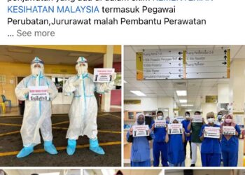 MOGOK Suara PPP Kontrak turut mendapat sokongan melibatkan kakitangan perubatan yang bersolidariti dengan nasib menimpa mereka.
