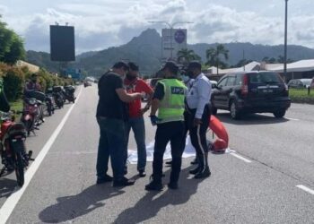 Muhammad Azizi Azizan,29, meninggal ketika mengejar pesalah trafik ketika operasi di Plaza Tol Gombak, Selangor hari ini.