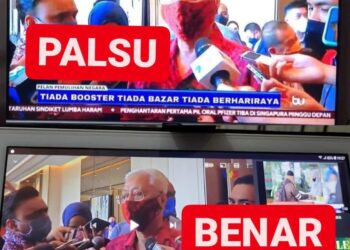 TANGKAP layar perbezaan tajuk berita dipaparkan dengan versi suntingan berbanding versi edit. – MEDIA SOSIAL