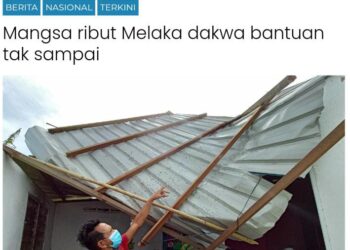 TANGKAP layar laporan Utusan Malaysia bertarikh 23 Februari 2022.