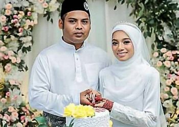 GAMBAR kenangan Suriyana Abdul Razak bersama Muhammad Khairul Azwan Maula Hashim.