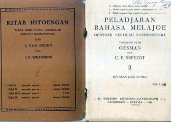 TANGKAP layar dua judul buku terbitan penjajah Belanda di Indonesia yang merujuk pendidikan bahasa Melayu. - FOTO IHSAN ABDUL MUATI AHMAD