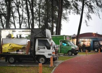 DATARAN 'food truck' antara kemudahan baharu yang disediakan kepada pengunjung di Robina Eco Park, Butterworth, Pulau Pinang ketika ini.