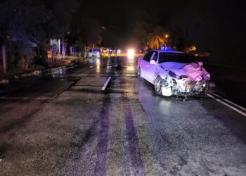 KEADAAN kemalangan membabitkan dua kenderaan yang menyebabkan seorang lelaki maut di Kilometer 1, Jalan Kuala Dipang-Malim Nawar dekat Kampar semalam.