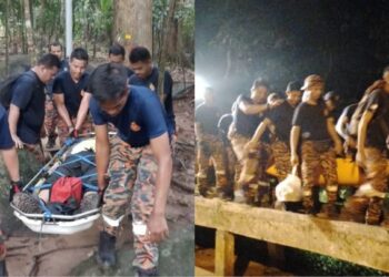 PASUKAN bomba menyelamatkan seorang lelaki berusia 57 tahun yang ditemukan dalam keadaan separuh sedar di puncak Gunung Datuk, Rembau.