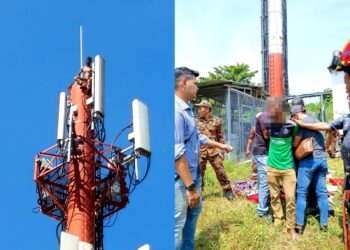 SEORANG lelaki yang juga pesakit mental berjaya dipujuk untuk turun dari sebuah menara pencawang telekomunikasi di Lorong Haji Sabtu, Kampung Bachang, Melaka.