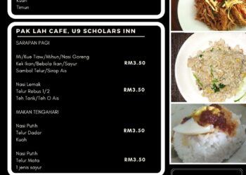 ANTARA senarai Menu Kasih Siswa Keluarga Malaysia yang dihidangkan di UTM.