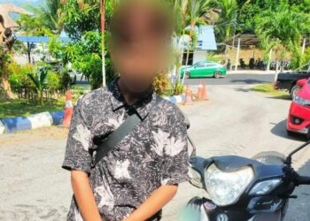 LELAKI berusia 19 tahun ditahan menunggang motosikal yang dilaporkan hilang pada 20 Julai lalu di bandar Bentong di Bentong, Pahang. - FOTO IHSAN IPD BENTONG