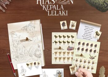 TANGKAP layar setem khas yang bertemakan Hiasan Kepala Tradisional di Malaysia terbitan terbaharu oleh Pos Malaysia Berhad.