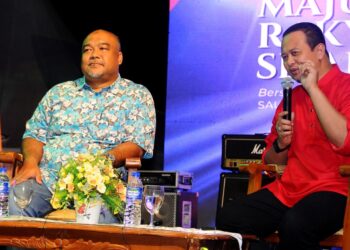 SYAMSUL Debat mengadakan ceramah dengan Pengarah Tourism Johor, Shuhairi Hashim selaku moderator sempena Festival Majestic Johor 2022 di Puteri Harbour, Iskandar Puteri. -  UTUSAN/RAJA JAAFAR ALI