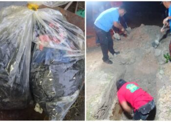 BARANGAN milik Allahyarham Mona Liza diserahkan pihak polis kepada ahli keluarga sebelum jasadnya dikebumikan di Tanah Perkuburan Kariah Juasseh, Kuala Pilah, kelmarin.