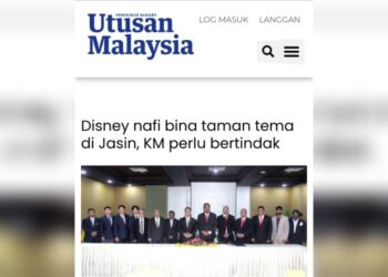 KERATAN laporan Utusan Malaysia 17 November 2022.
