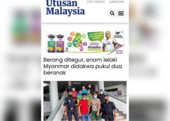 KERATAN laporan Utusan Malaysia 25 November 2022.