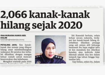 KERATAN laporan Utusan Malaysia 6 Disember 2022.