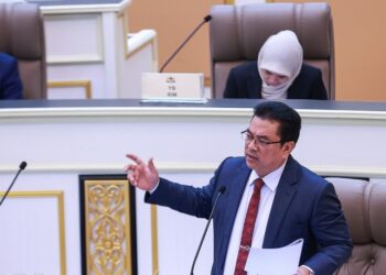 SULAIMAN Md. Ali berucap pada sesi penggulungan Bajet 2023 Melaka di Seri Negeri, Ayer Keroh, Melaka.