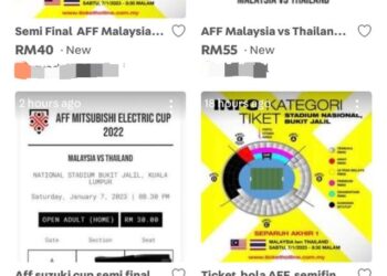 Harga ulat tiket untuk aksi separuh Piala AFF membabitkan skuad negara menentang Thailand di Stadium Nasional Bukit Jalil pada Sabtu.