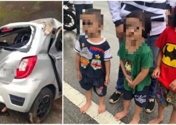 GAMBAR tular di WhatsApp yang memaklumkan kejadian kemalangan sebuah kereta Perodua Axia dan dikatakan berlaku di Bukit Putus, Kuala Pilah yang turut melibatkan tiga orang kanak-kanak. Bagaimanapun ia dinafikan berlaku di kawasan tersebut.