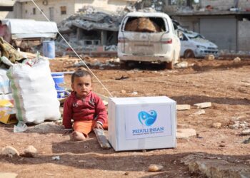 LEBIH tujuh juta kanak-kanak terkesan dengan gempa bumi di Turkiye dan Syria akibat kehilangan ibu bapa dan tempat tinggal, kekurangan bekalan makanan, faktor kesihatan dan cuaca yang sejuk. - PERTUBUHAN PEDULI IHSAN MALAYSIA