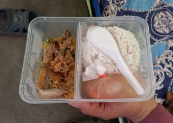 KEADAAN ikan yang dibekalkan didakwa mangsa banjir bukan setakat hancur tetapi sudah berbau busuk. - UTUSAN/AMRAN MULUP