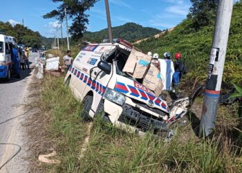 310323-Klt-Ambulans Kemalangan-Done Online

KEADAAN ambulans selepas terbabit dalam kemalangan dan melanggar tiang elektrik di Kilometer 15.5, Jalan Gua Musang-Kuala Krai, Gua Musang, Kelantan.UTUSAN/IHSAN POLIS