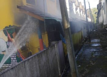 SEBUAH tadika Sri Orkid Jaya di Taman Bukit Tiram, Johor Bahru yang terjejas akibat kebakaran