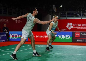 LANGKAH Aaron Chia- Soh Wooi Yik pada Malaysia Masters terhenti di suku akhir.