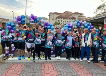 ZALIHA Mustafa pada acara One Stop Crisis Center (OSCC) Fun Run 2023 anjuran Jabatan Kecemasan dan Trauma Hospital Putrajaya. - UTUSAN/KAMARIAH KHALIDI