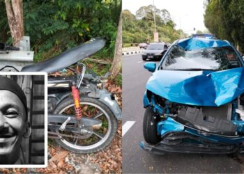 FAIZEE Azmee maut selepas terlibat dalam kemalangan yang berlaku di persimpangan lampu isyarat Sua Betong, Port Dickson, Negeri Sembilan, petang semalam.