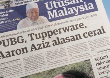 LAPORAN akhbar Utusan Malaysia hari ini.