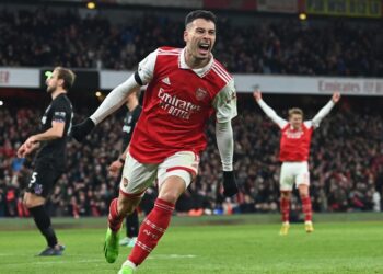 Gabriel Martinelli meledak gol kemenangan Arsenal.