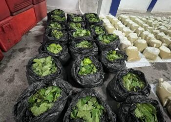 ANTARA barangan yang dirampas polis termasuk daun dan air ketum yang siap diproses dalam serbuan di sebuah rumah di Jalan Permatang Damar Laut,  Bayan Lepas, Pulau Pinang kelmarin.