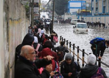 ANTARA situasi banjir di Gaza yang dikongsikan Muhammad Nadir di saluran Telegram rasminya, semalam. - Channel Telegram Nadir Al-Nuri