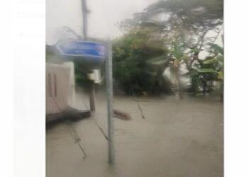 TANGKAP layar  Taman Seroja ditenggelami air.