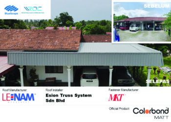 SALAH sebuah rumah yang terlibat dalam program Roofing Our Community BlueScope.