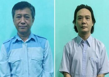 AKTIVIS demokrasi, Kyaw Min Yu (kiri) dan bekas anggota parti NLD, Phyo Zeya Thaw bakal menjalani hukuman mati yang dilaksanakan junta tentera Myanmar. - AFP