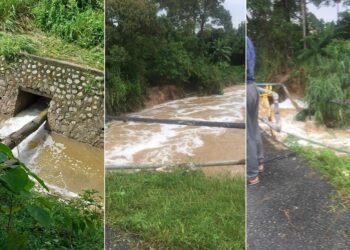 KEADAAN Sungai Batang Benar, Negeri Sembilan yang berbuih dan berbau sabun akibat pencemaran dipercayai berpunca daripada sebuah kilang pada Khamis lalu.