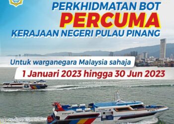 INISIATIF feri percuma oleh Kerajaan Negeri Pulau Pinang disambung selama enam bulan lagi tahun ini bermula hari ini sehingga 30 Jun depan.