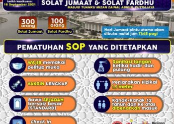 Makluman Solat Jumaat di Masjid Tuanku Mizan.