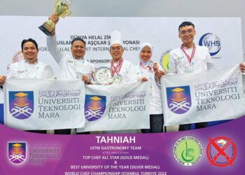 SEBAHAGIAN daripada anggota kontinjen UiTM Pulau Pinang yang mengambil bahagian dalam pertandingan kulinari antarabangsa di Istanbul, Turkiye baru-baru ini.