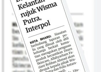 KERATAN laporan Utusan Malaysia.