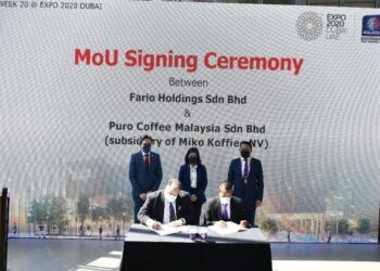 MAJLIS menandatangani kerjasama antara syarikat PKS Malaysia dengan rakan dagangan mereka di Ekspo Dubai 2020.
