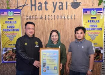 TUANKU Syed Faizuddin Putra Jamalullail  berkenan berangkat melancarkan promosi masakan Perlis di D’Hatyai Café & Restaurant, Sriphunadnai 1, Daerah Hat Yai , Songkhla, Thailand baru-baru ini.-UTUSAN