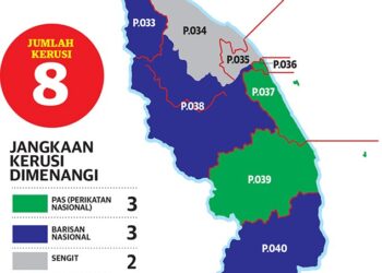 Peta kerusi Parlimen di Terengganu