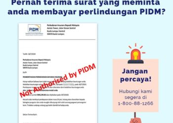 SEKIRANYA anda mendengar arahan ‘bayar’ untuk perlindungan PIDM, anda tahu bahawa ini adalah satu perkara yang tidak boleh dipercayai. 
– FB PIDM
