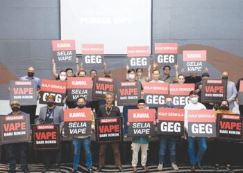 KEBANYAKAN kedai menjual produk vape di negara ini dimiliki dan diusahakan oleh orang Melayu.