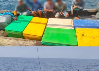 SEBUAH bot nelayan Indonesia yang dikendalikan lima kru termasuk tekong ditahan Maritim Malaysia Pulau Pinang semalam kerana menceroboh perairan negara.