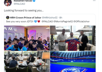 PENYERANG Colombia, Radamel Falcao membalas komen TMJ.