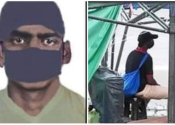 FOTOFIT dan gambar suspek yang dipercayai terbabit dalam kejadian samun membabitkan pemandu teksi dan juga pemandu e-hailing di daerah ini.