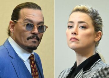 AMBER Heard perlu membayar ganti rugi sebanyak AS$8 juta kepada bekas suaminya, Johnny Depp. - AFP