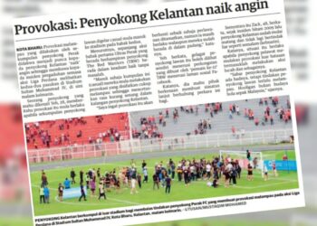 KERATAN laporan Utusan Malaysia semalam.